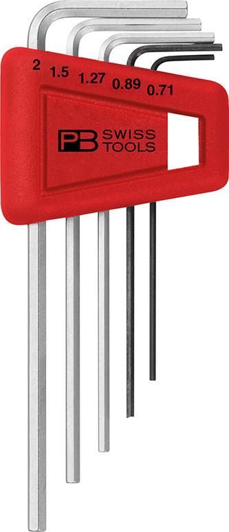 Pb Swiss Tools Pb Swisstools Winkelschraubendreher-Satz Im Kunststoffhalter, 5-Teilig 0,71-2Mm