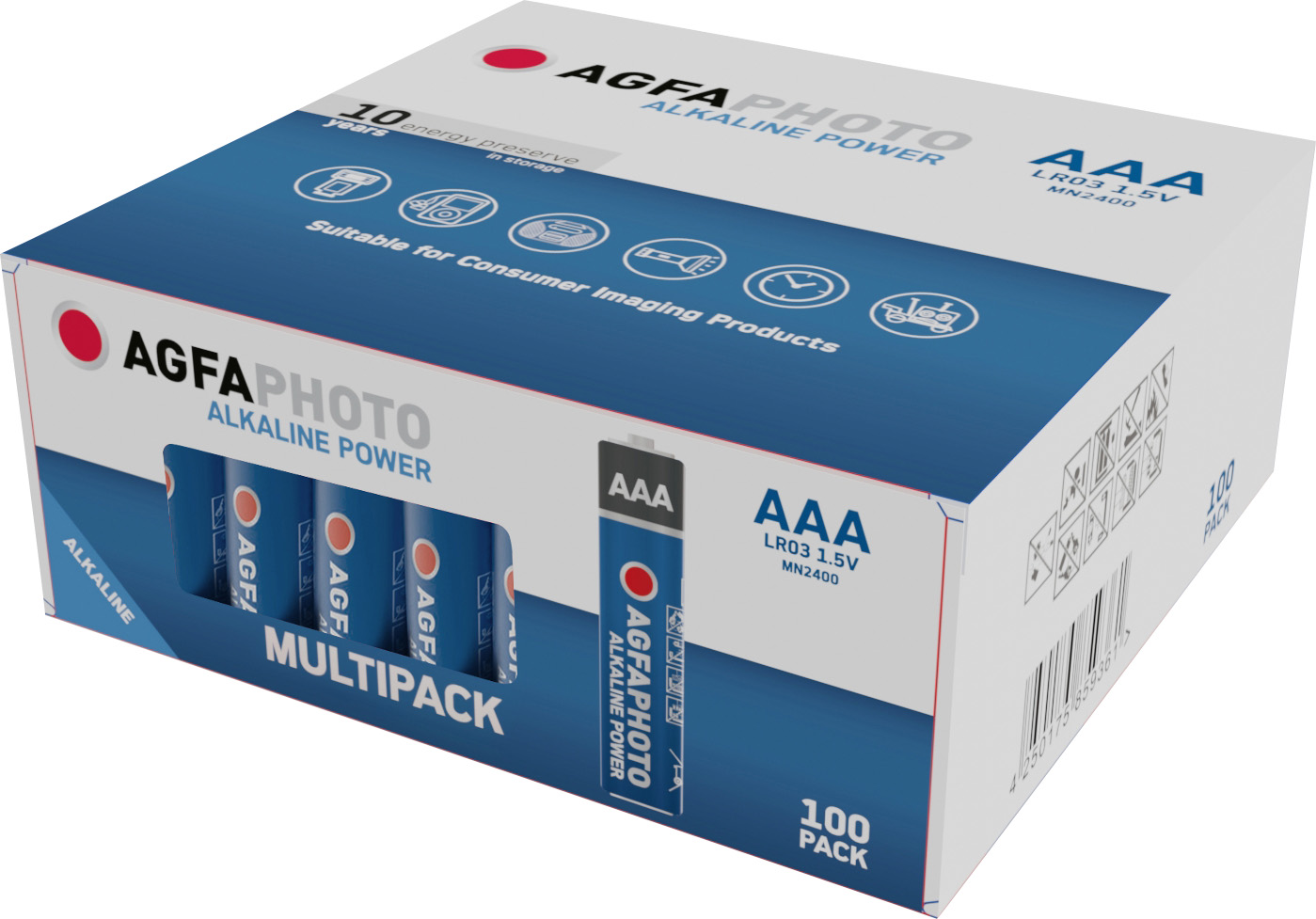 Agfa - Photo Power Lr03 Micro (Aaa)-Batterie Alkali-Mangan 1.5 V 100 St.