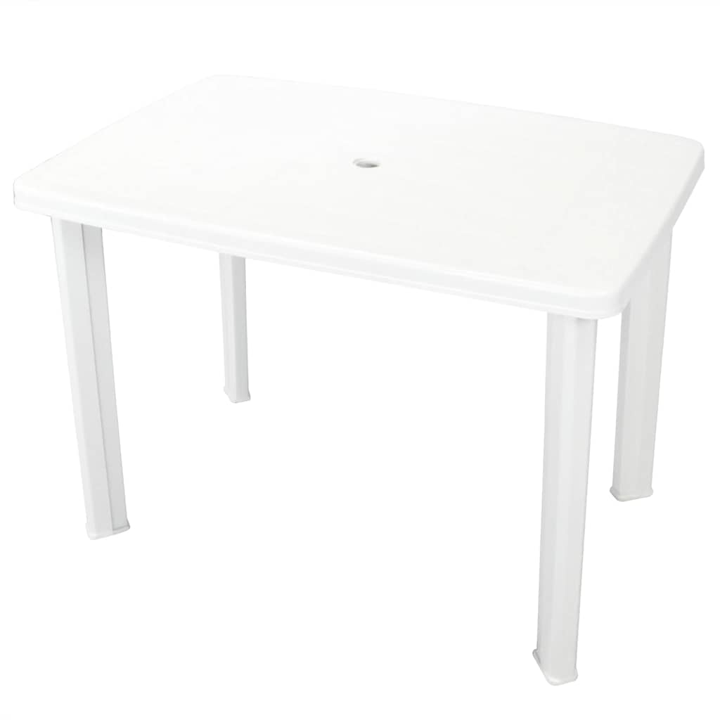 Vidaxl Weiß Gartentisch 101 X 68 X 72 Cm Kunststoff