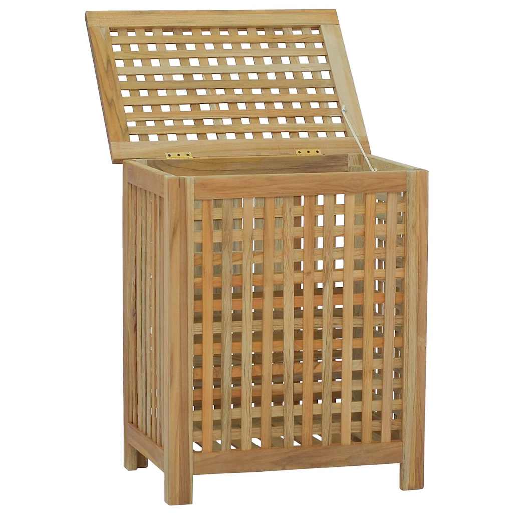 Vidaxl Braun Wäschebehälter 50X35x60 Cm Massivholz Teak