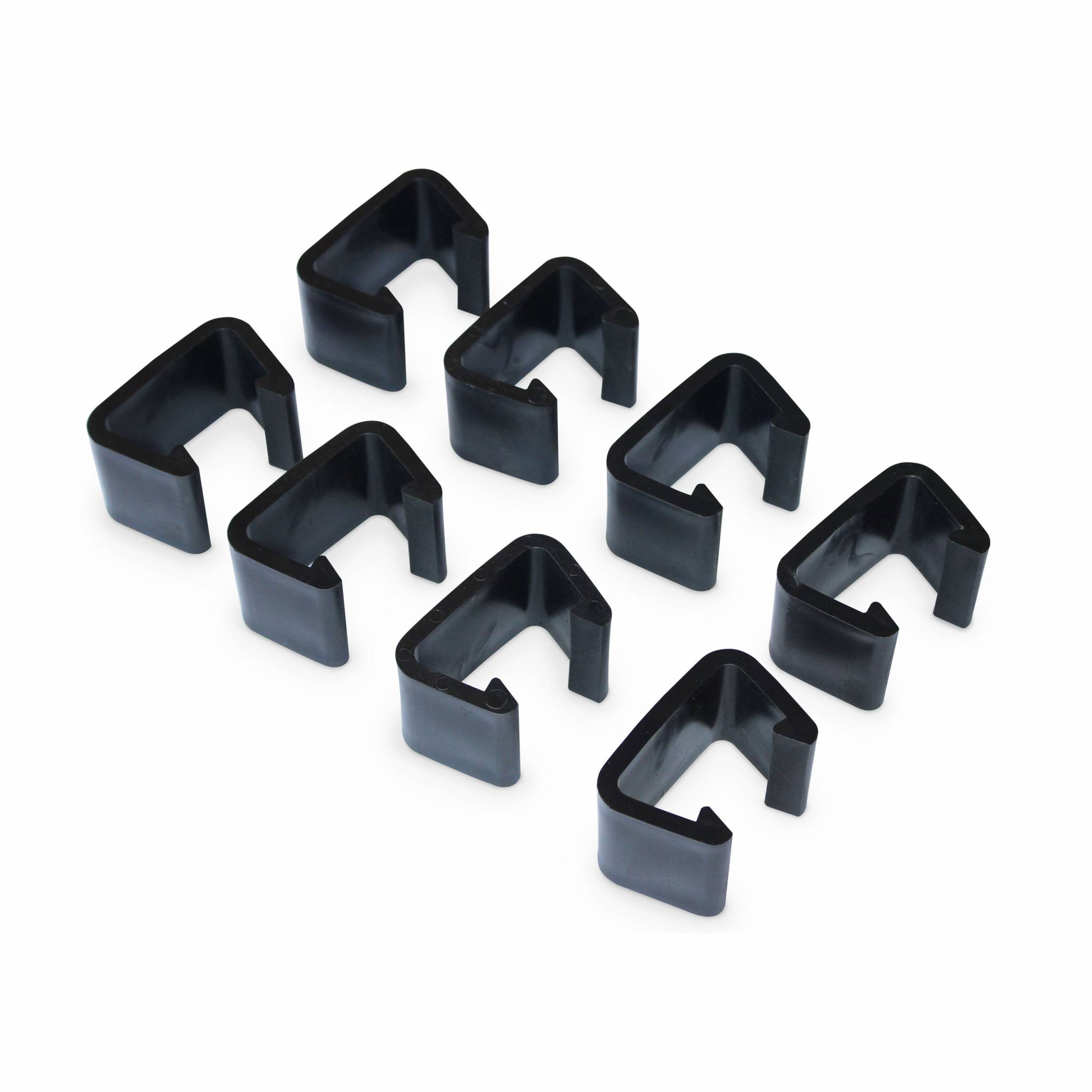 Sweeek Set Of 8 Connectors For Garden Sofa Set, Set Of 8 Connectors, Black, 11x11x11 Cm