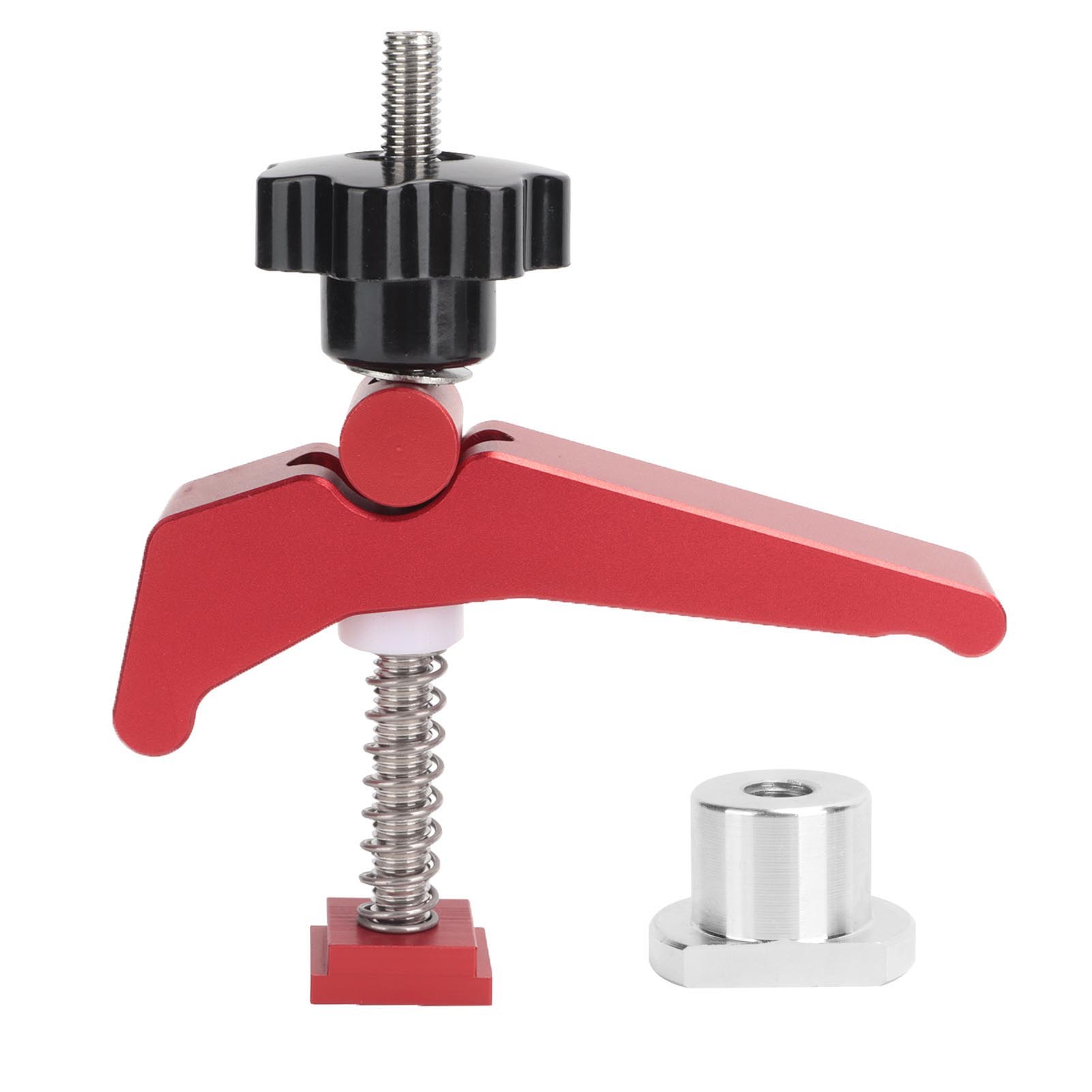 Pince de fixation pour rainure en T, alliage d'aluminium, M8, 12 x 11 cm
