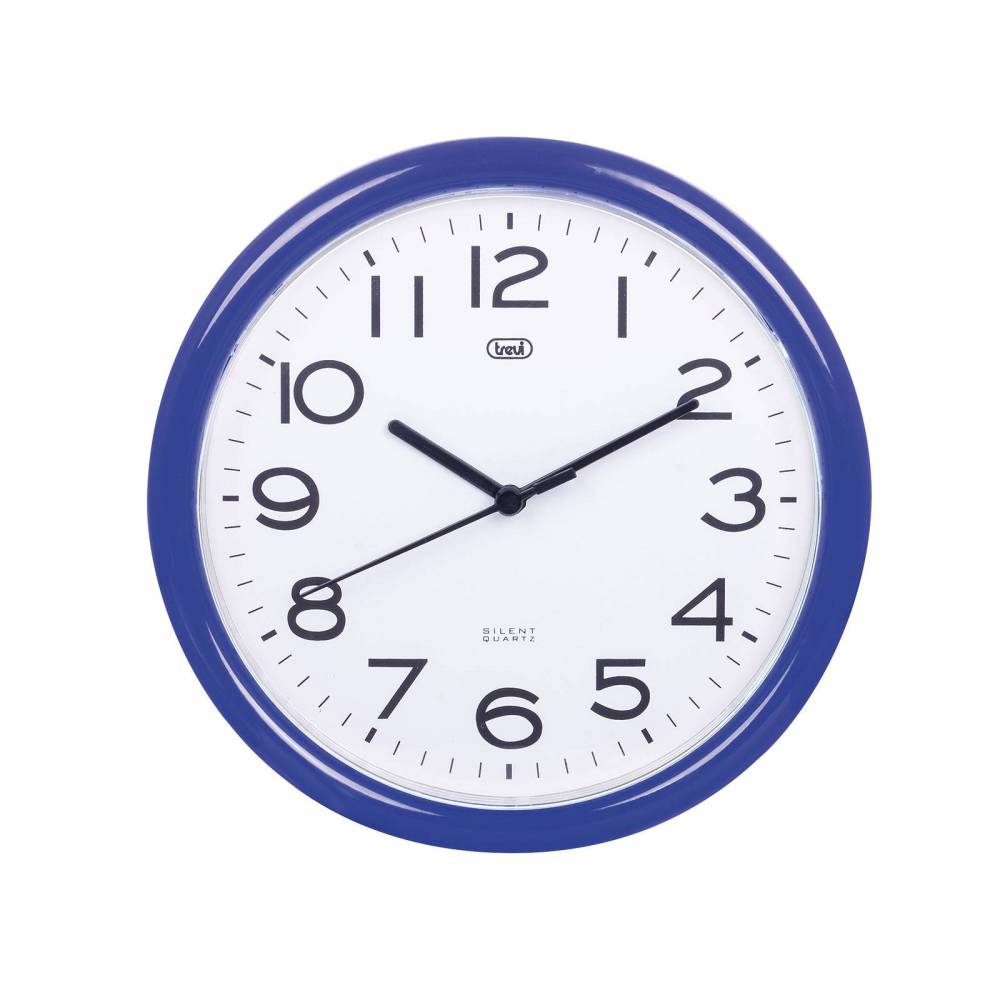 Trevi Blau Om 3301 - Uhr De Leise Wand De 25,5 Cm De Durchmesser Mit De Quarzwerk, Farbe