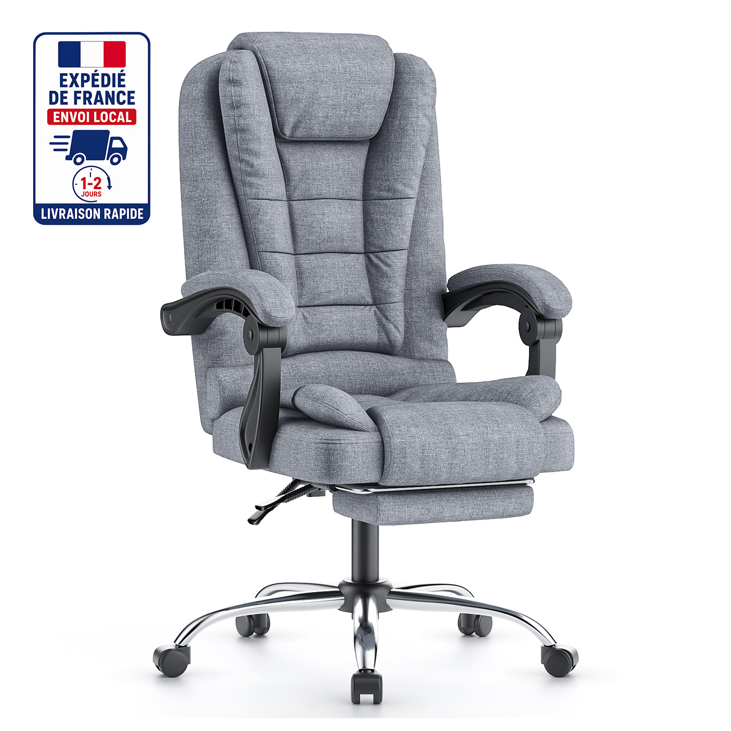 Chaise De Bureau Xhomrattan Avec Repose-pieds