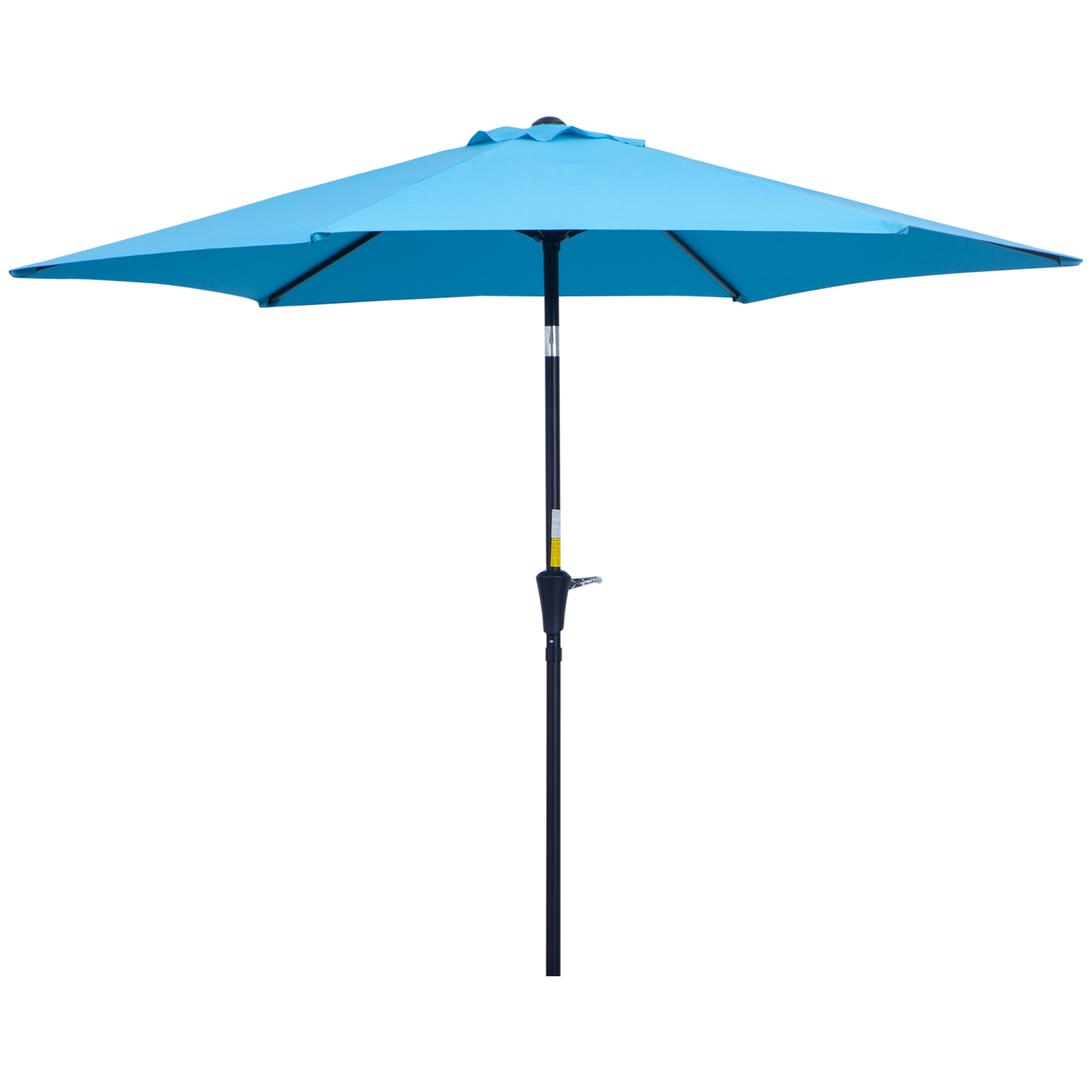 Parasol De Jardin Ø2,6 X 2,4 M Avec Manivelle Et Tête Inclinable