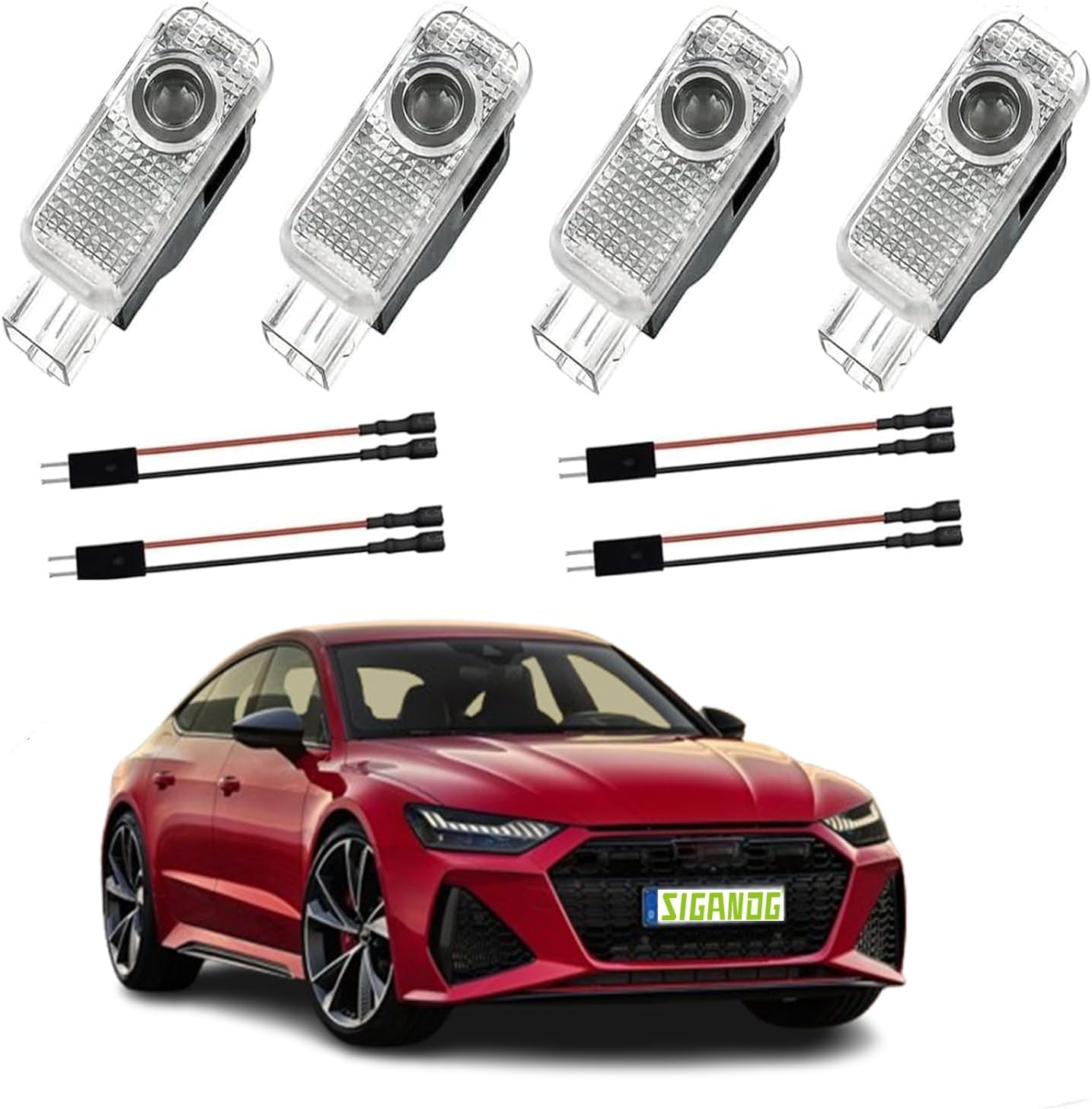 Proiettore Di Luce Per Portiera Auto Da 4 Pezzi, Luce A Led Per Portiera Auto, Proiettore Di Logo Per Portiera Auto, Per A1/a3/a4/a5/a6/q3/q5/q7/a7/a8/r8/tt