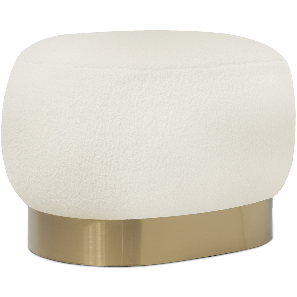 Privatefloor - Pouf En Bouclette Fausse Fourrure Tapissée - Boucles