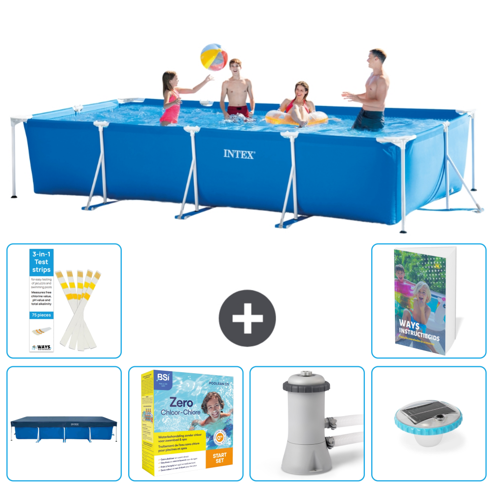 Intex Rechteckiger Frame Pool - 450x220x84 Cm - 7-teilig S4