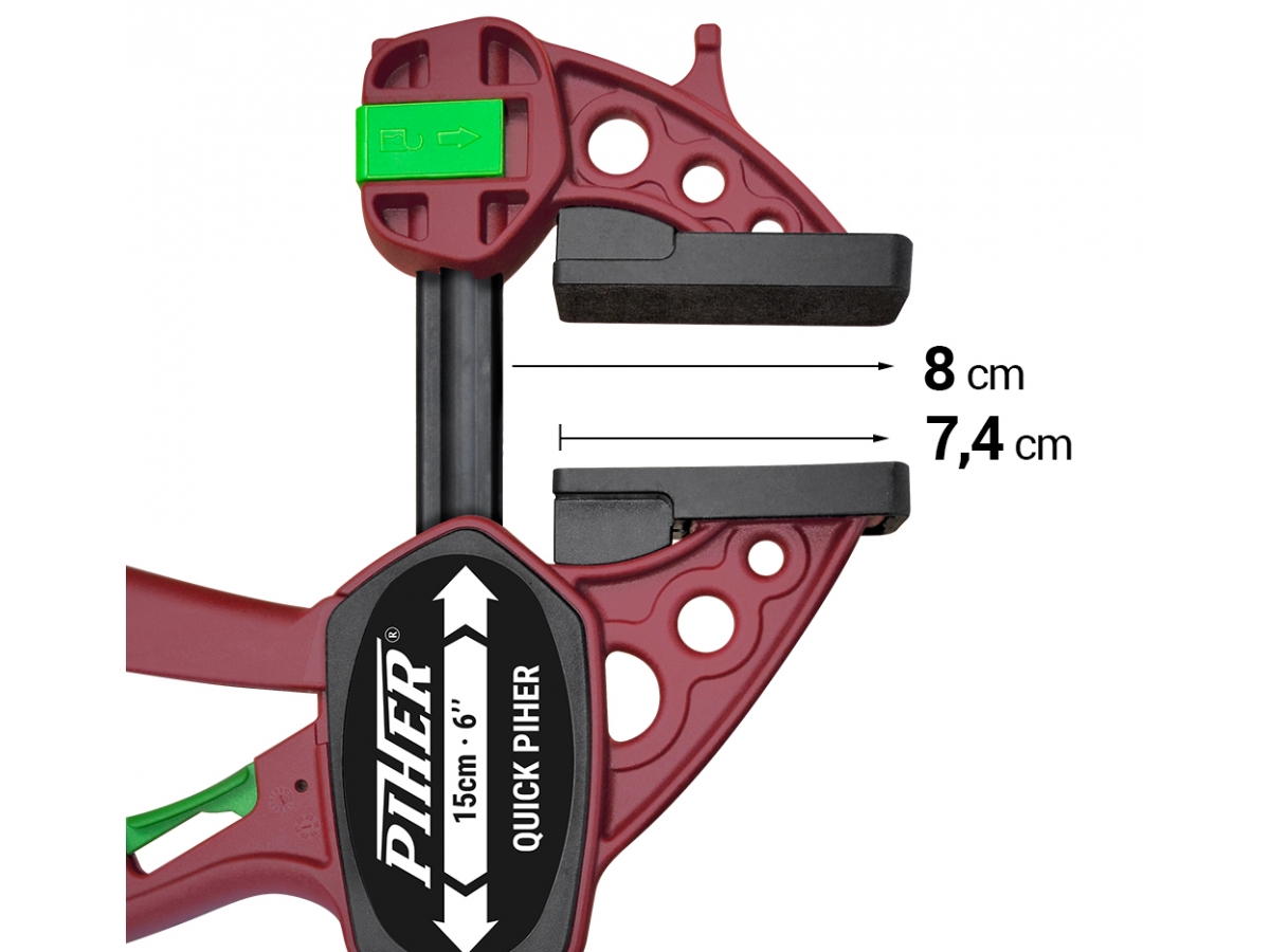 Piher Einhandzwinge Quick 125 Extra Zwinge Leimzwinge Schnellspannzwinge