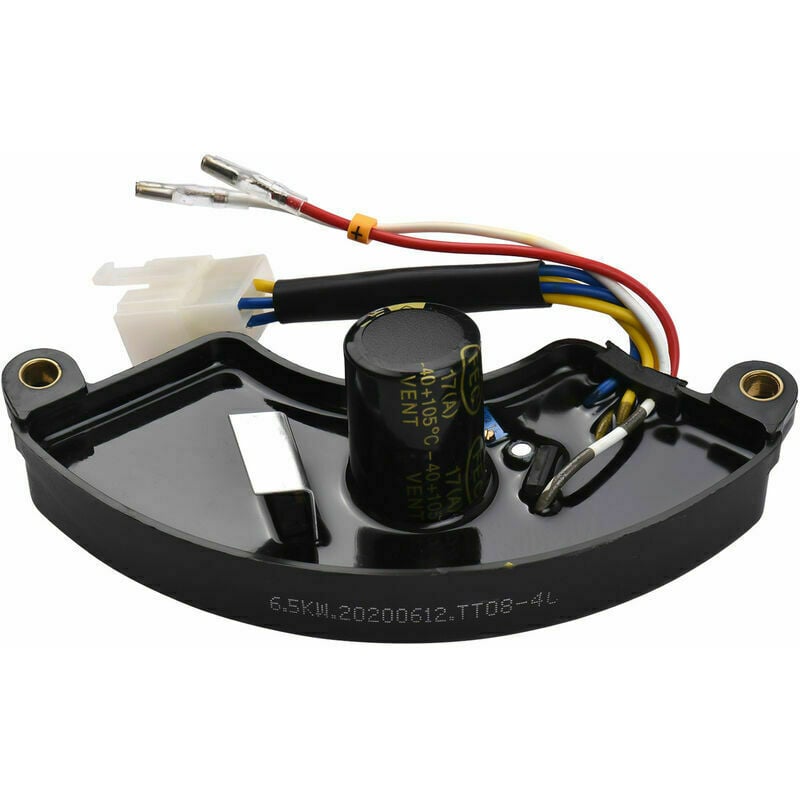 Régulateur de tension demi-lune 250 V, 470 µF, 6 fils, entraxe 14 cm, pour générateur 5 à 6,5 kW