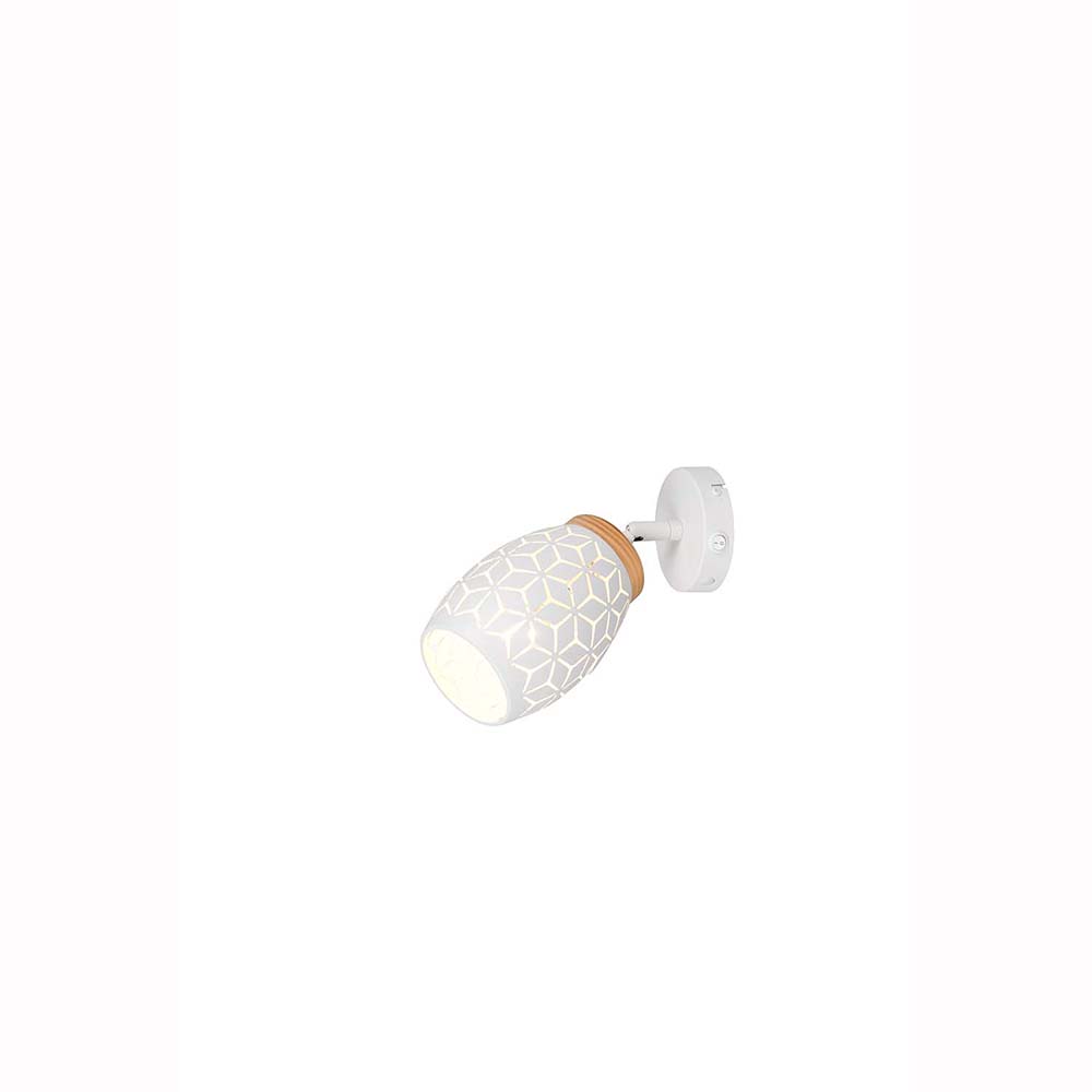 Applique Murale De Couloir En Métal Blanc E14 Orientable L 27 Cm