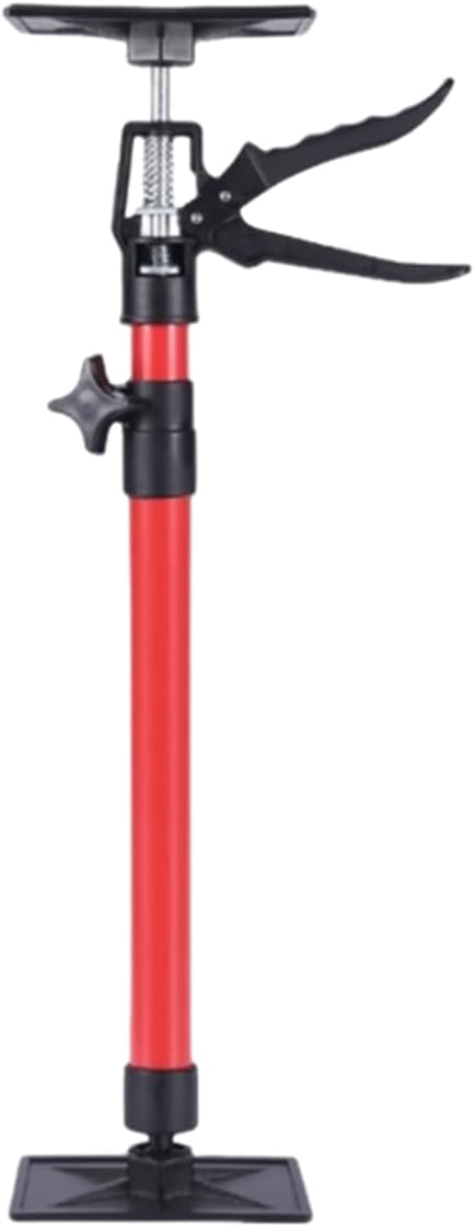 Support de fixation télescopique réglable de 50 à 115 cm, charge 40 kg, têtes pivotantes à 360° et patins antidérapants, rouge