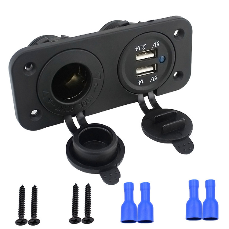 Presa Di Corrente Accendisigari 12v/24v, Adattatore Di Ricarica Marino Impermeabile Per Auto, Barca, Moto, Camion, Atv, Camper, Con Spina Accendisigari Con Fusibile Per Imbarcazioni.