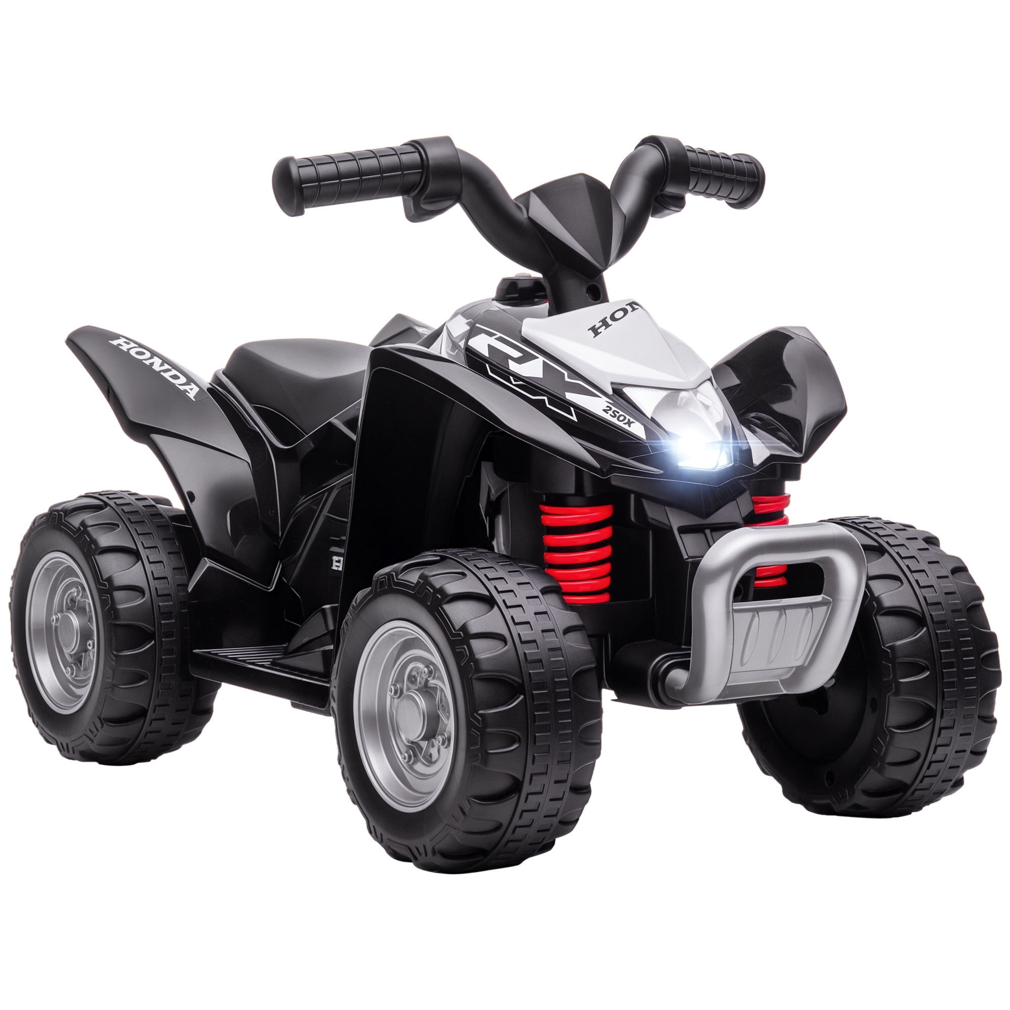 Aiyaplay Kinder Quad Elektro Honda 6v Kinderquad Mit Hupe, Led-scheinwerfer 2,8km/h Elektro-quad Für Kinder Ab 18 Monaten Schwarz