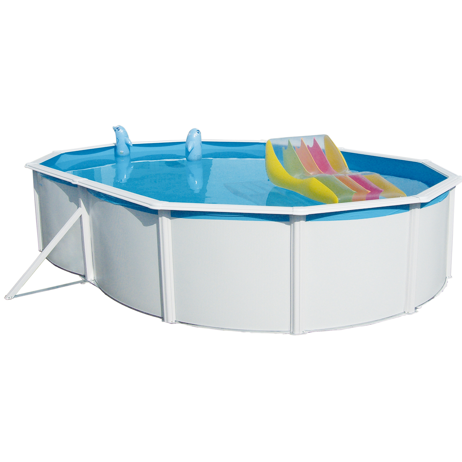 Steinbach Stahlwandpool Set Nuovo weiß, 640 x 366 x 120 cm - Image 2