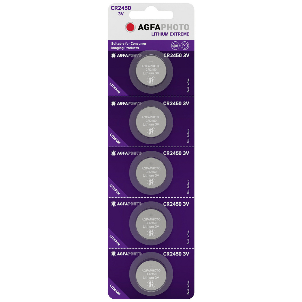 Agfa Agfaphoto Knopfzelle Cr2450 3 V 5 St. Lithium