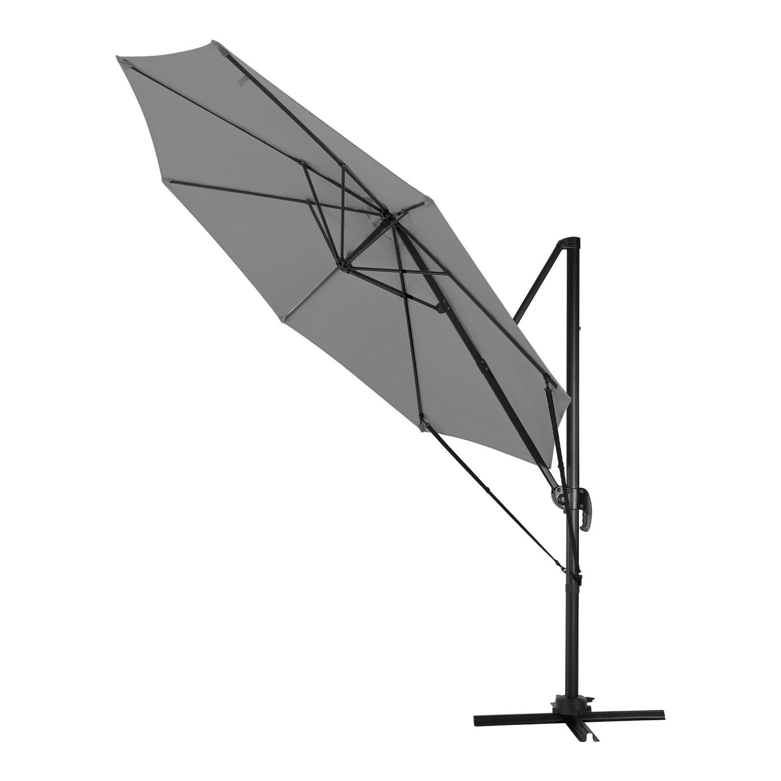 Woltu – Parasol Déporté Rond 3m – Rotation 360° – Tissu Polyester