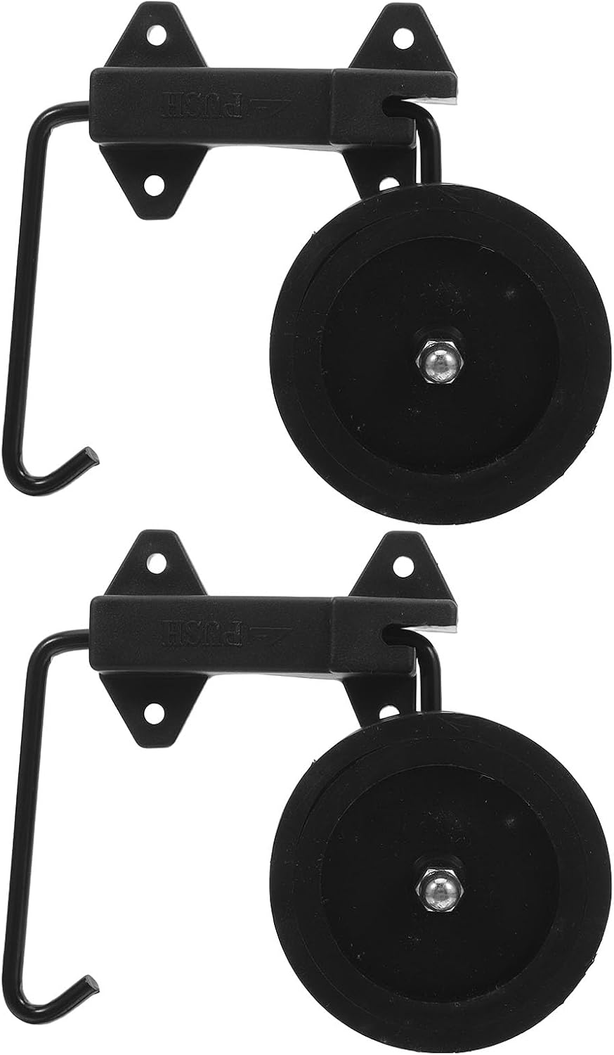 Roulettes pivotantes pour chariot utilitaire, paire, noires, renforcées
