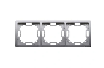 Oem Silber Simon Basic Dreifach-Edelstahlrahmen Bmr3/21