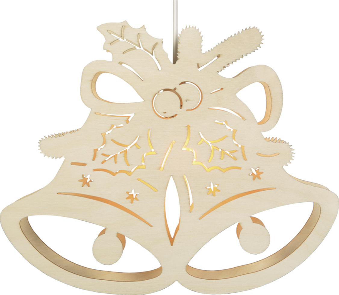Saico Braun Led Weihnachtsdeko, Original Fensterbild Glocke - Image 3