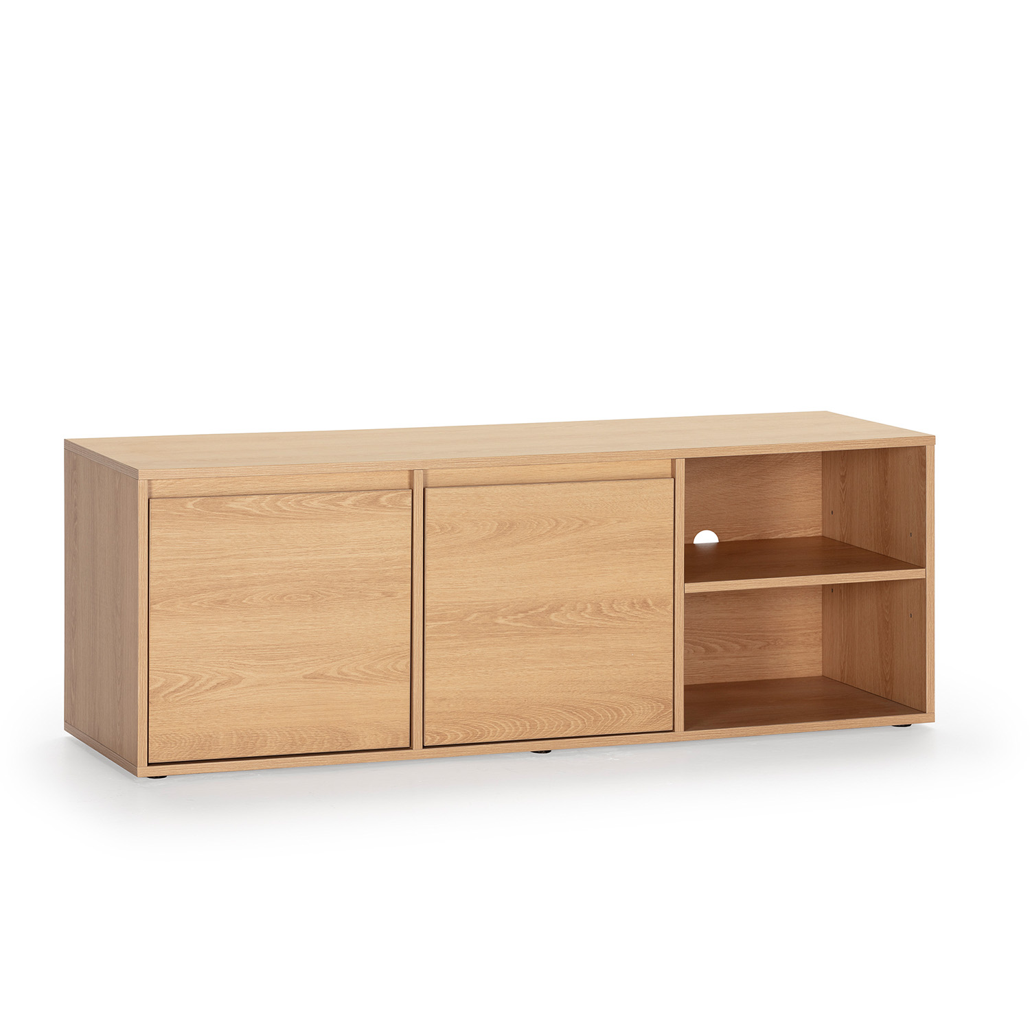 Vs Venta-stock – Meuble Tv Tori 130 Cm – 2 Portes Sans Poignées