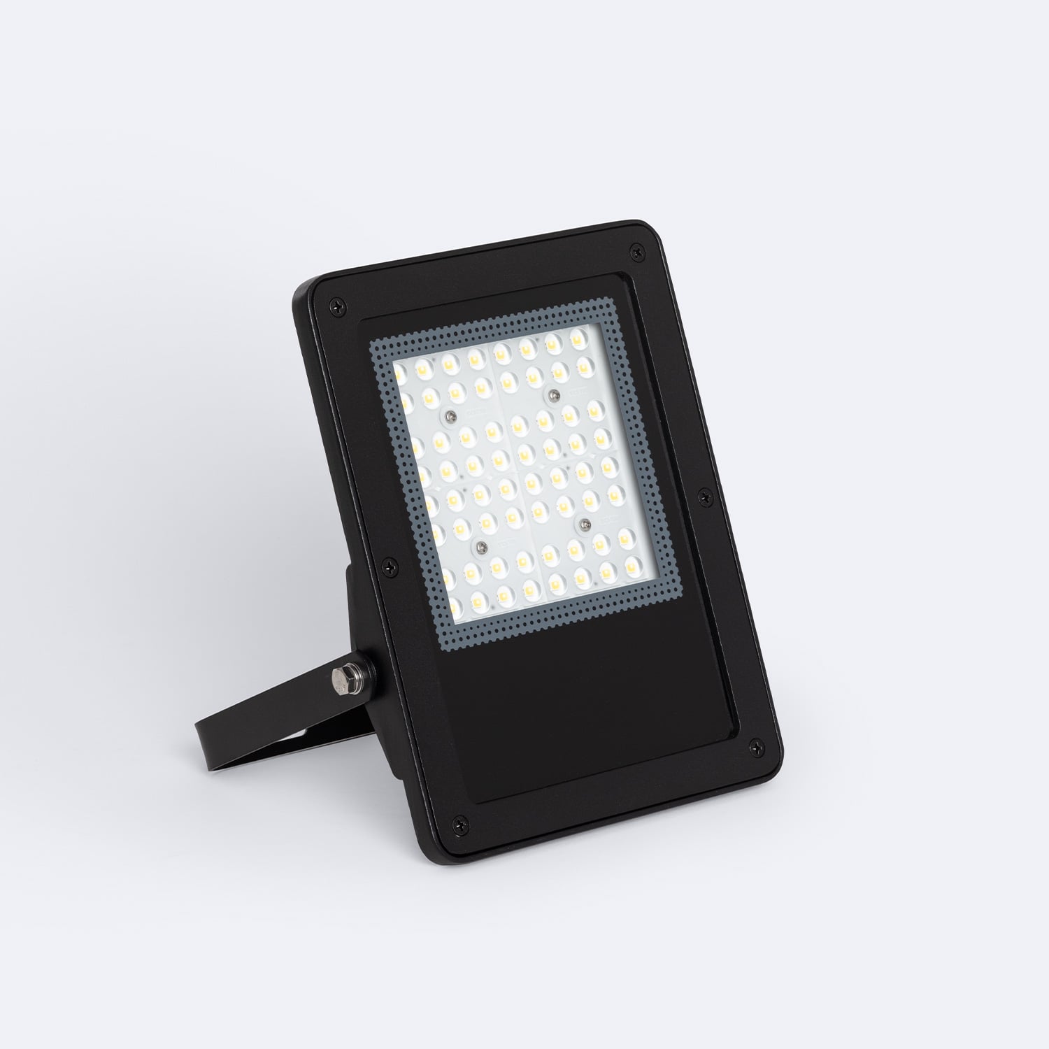 Proiettore Led 50w Regolabile 0-10v 170 Lm/w Ip65 Elegance Slim Pro Nero Bianco Naturale Asimmetrica 30ºx90º 4000k