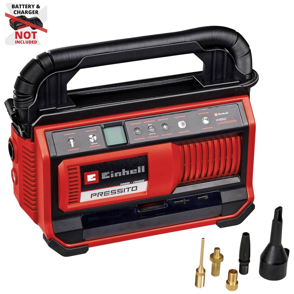 4020430 Compressore A Batteria Pressito 18/25 Power X-change 11 Bar Display Digitale - Einhell Einhell
