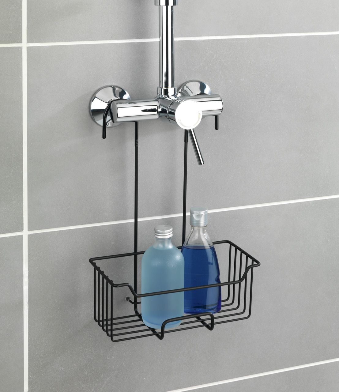 Thermostat-dusch-caddy Milo Schwarz Matt Edelstahl, Rostfrei, Schwarz, Edelstahl Rostfrei Schwarz, Kunststoff (pet) Transparent - Schwarz - Wenko