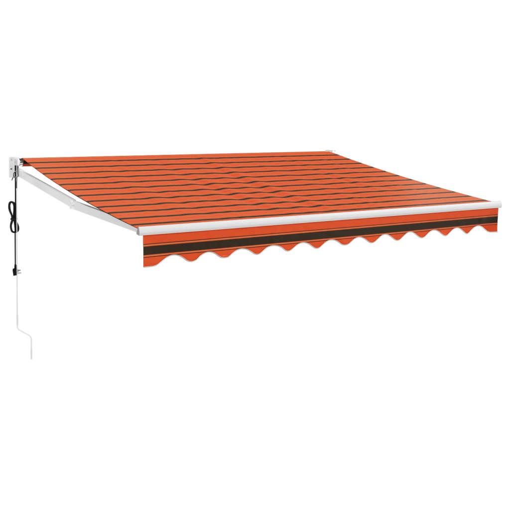 Automatic Retractable Awning Orange And Brown 3, 5x2, 5 M Vidaxl