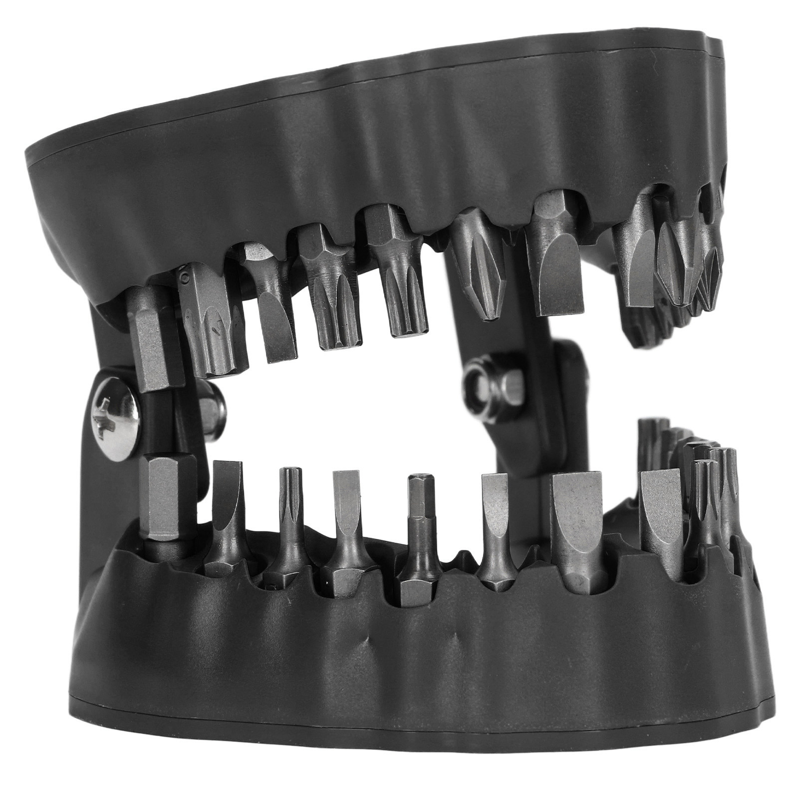 Porte-forets magnétique en acier inoxydable, 28 forets inclus, noir
