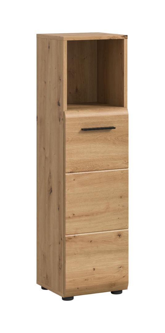 Ice Badschrank 1 Tür, 1 Regal Eiche Dekor.