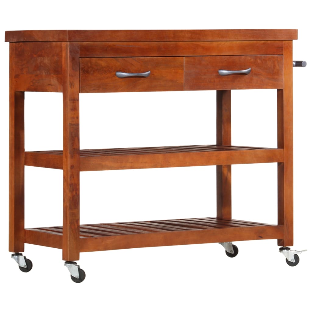Vidaxl Servierwagen 100X48x89 Cm Massivholz Akazie 8719883678726