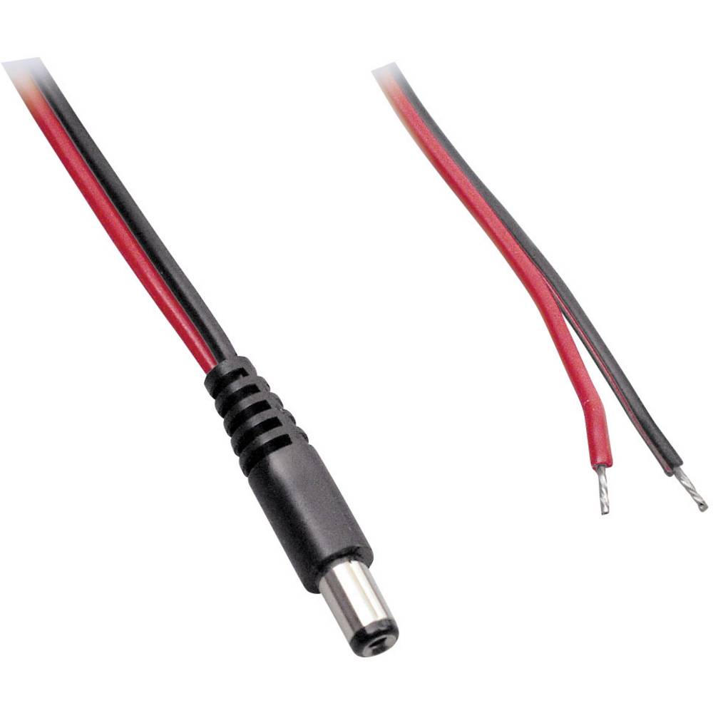 BKL Electronic 075143 Niedervolt-Anschlusskabel Niedervolt-Stecker - offene Kabelenden 5.50mm 2.10mm 30.00cm 1St.