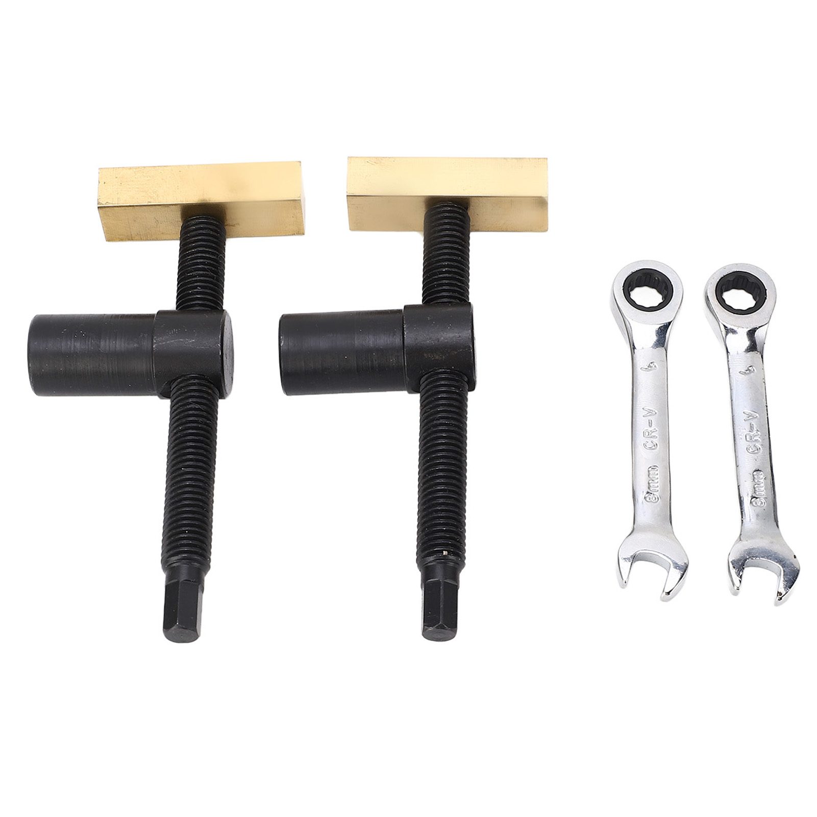 Serre-joint d'établi à cliquet en acier inoxydable et laiton, fixation rapide pour table de travail, lot de 2