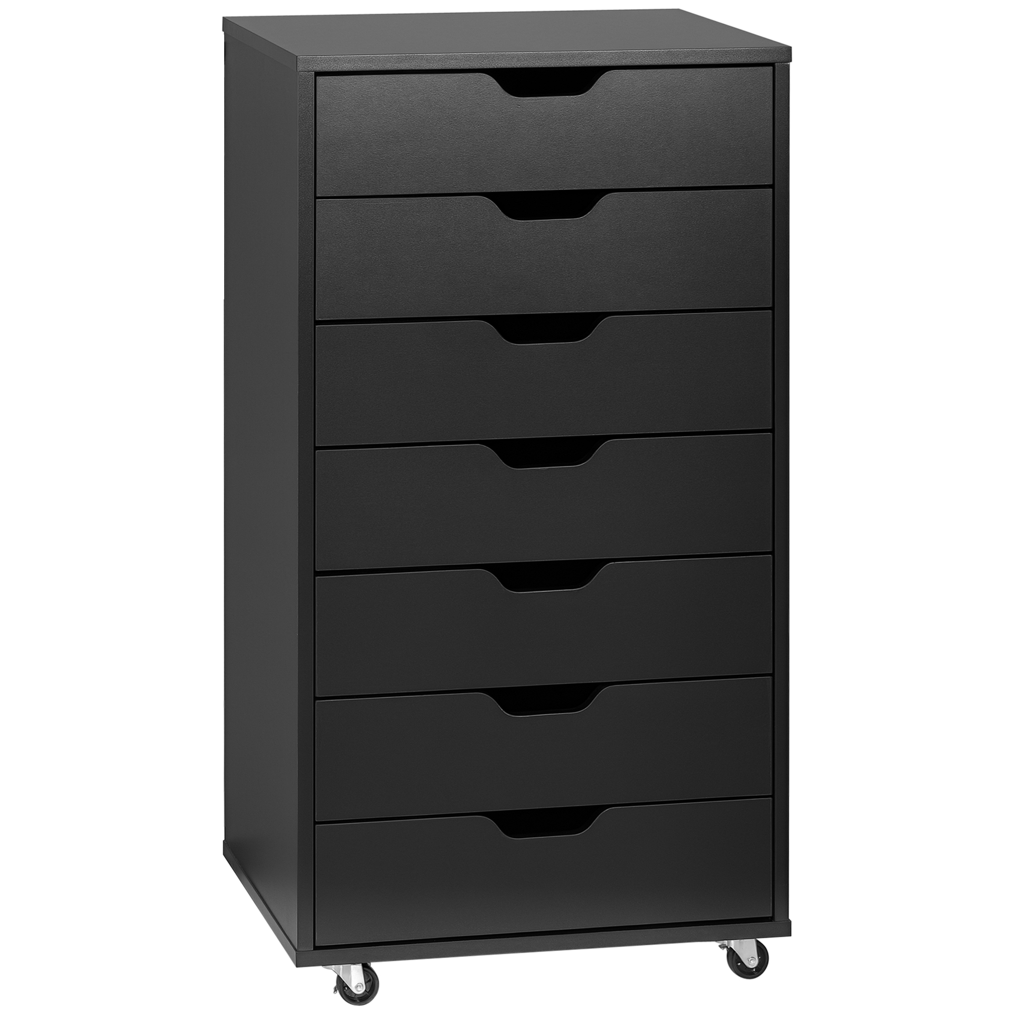 Caisson Bureau - Rangement Bureau 7 Tiroirs - Dim. 47,5l X 39,5l X 90h