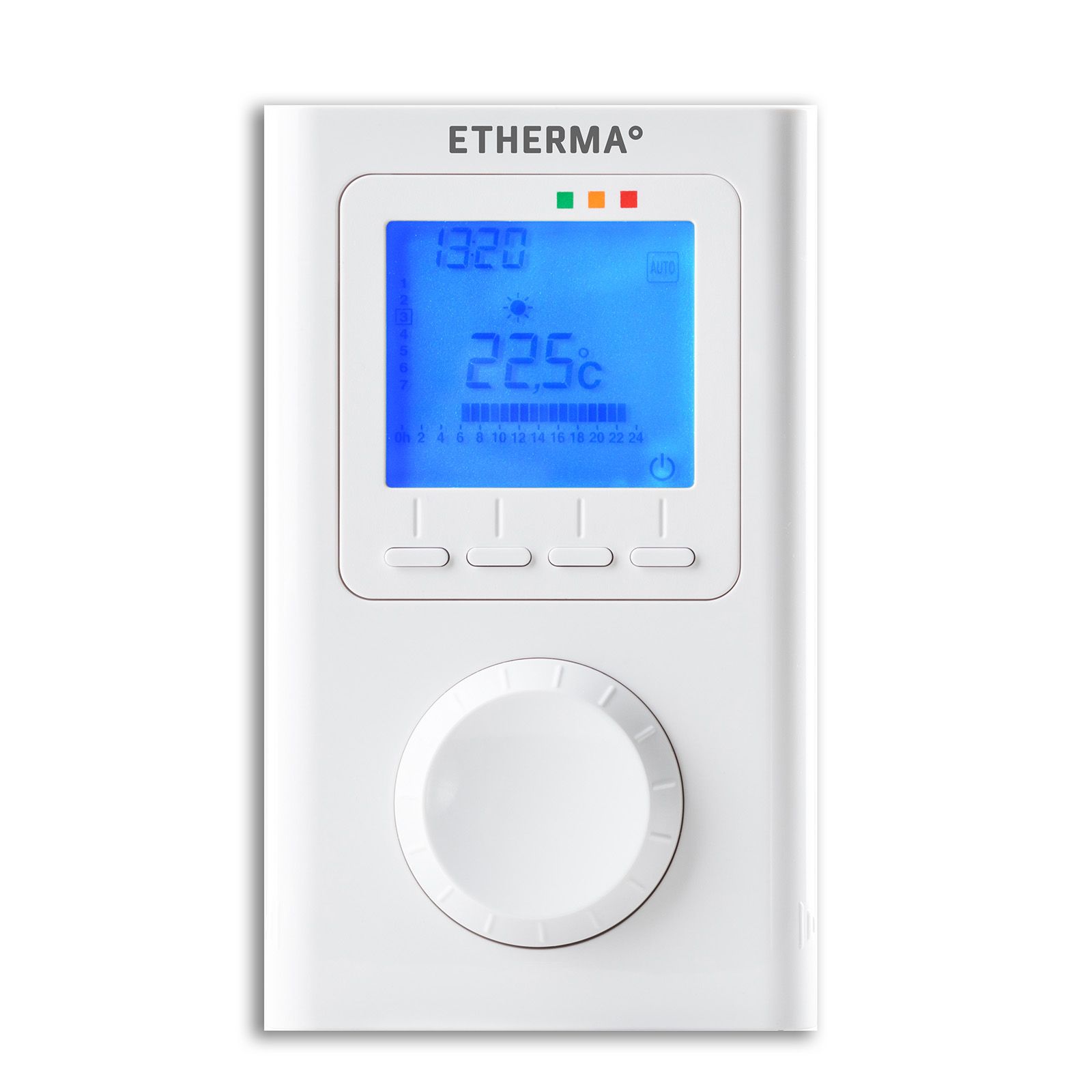 Etherma Et-14A Funkthermostat Weiß Mit Lcd-Bildschirm