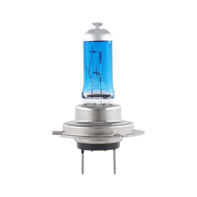 Faro Proiettore Per Auto E Moto, 12v 55w H7 Px26d, Effetto Xenon Blu.
