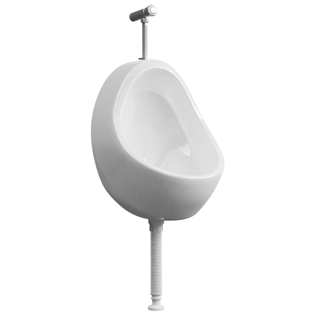 Vidaxl - Wall Hung Urinal With Flush Valve Ceramic White