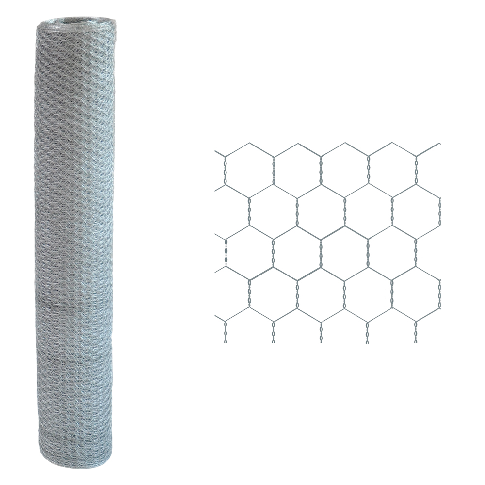 Rete Tripla Torsione Esagonale 50 X 7 Filo Mm. 0,9 H. Cm 100 X Mt. 25