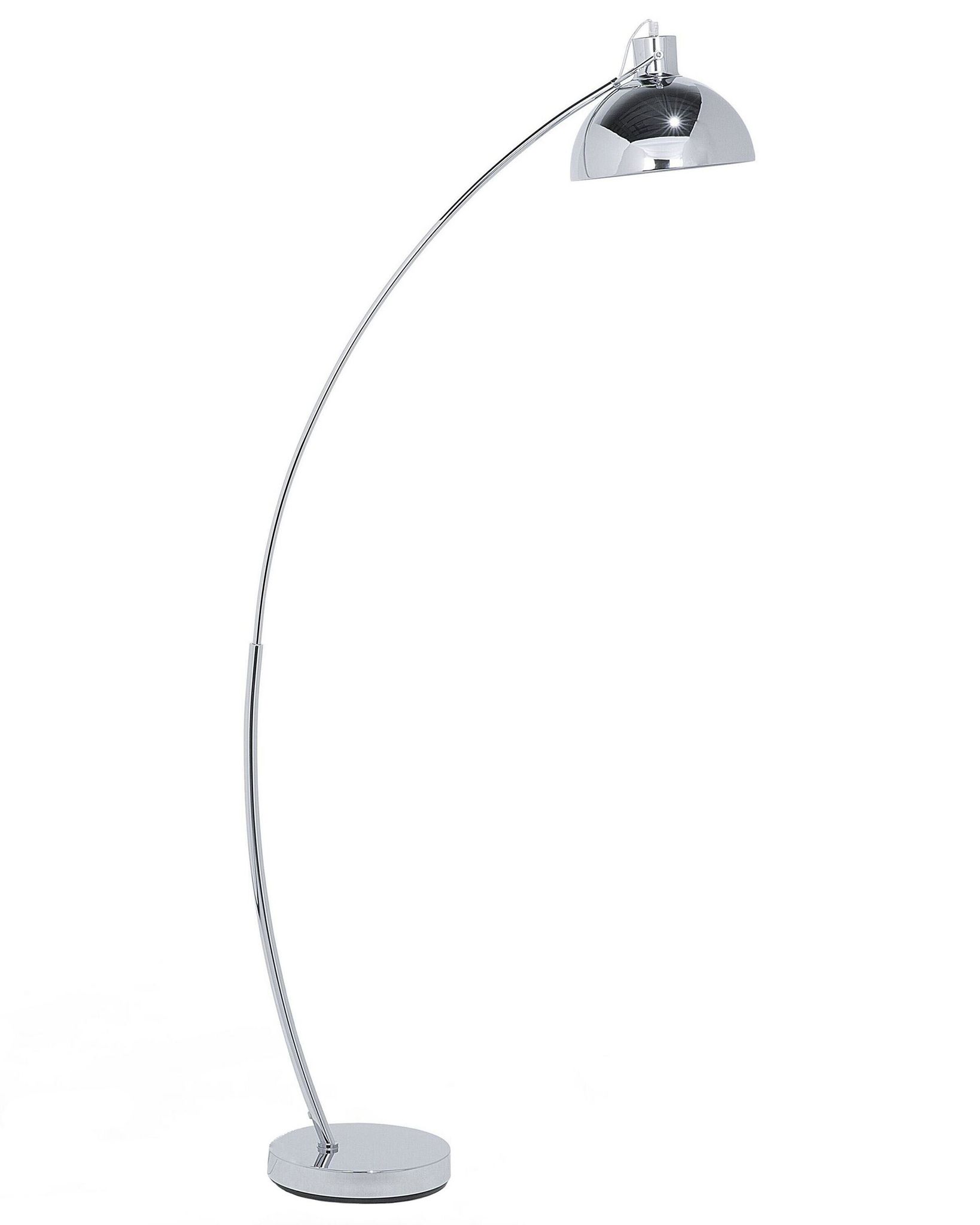 Beliani Stehlampe Dintel Metall Silber