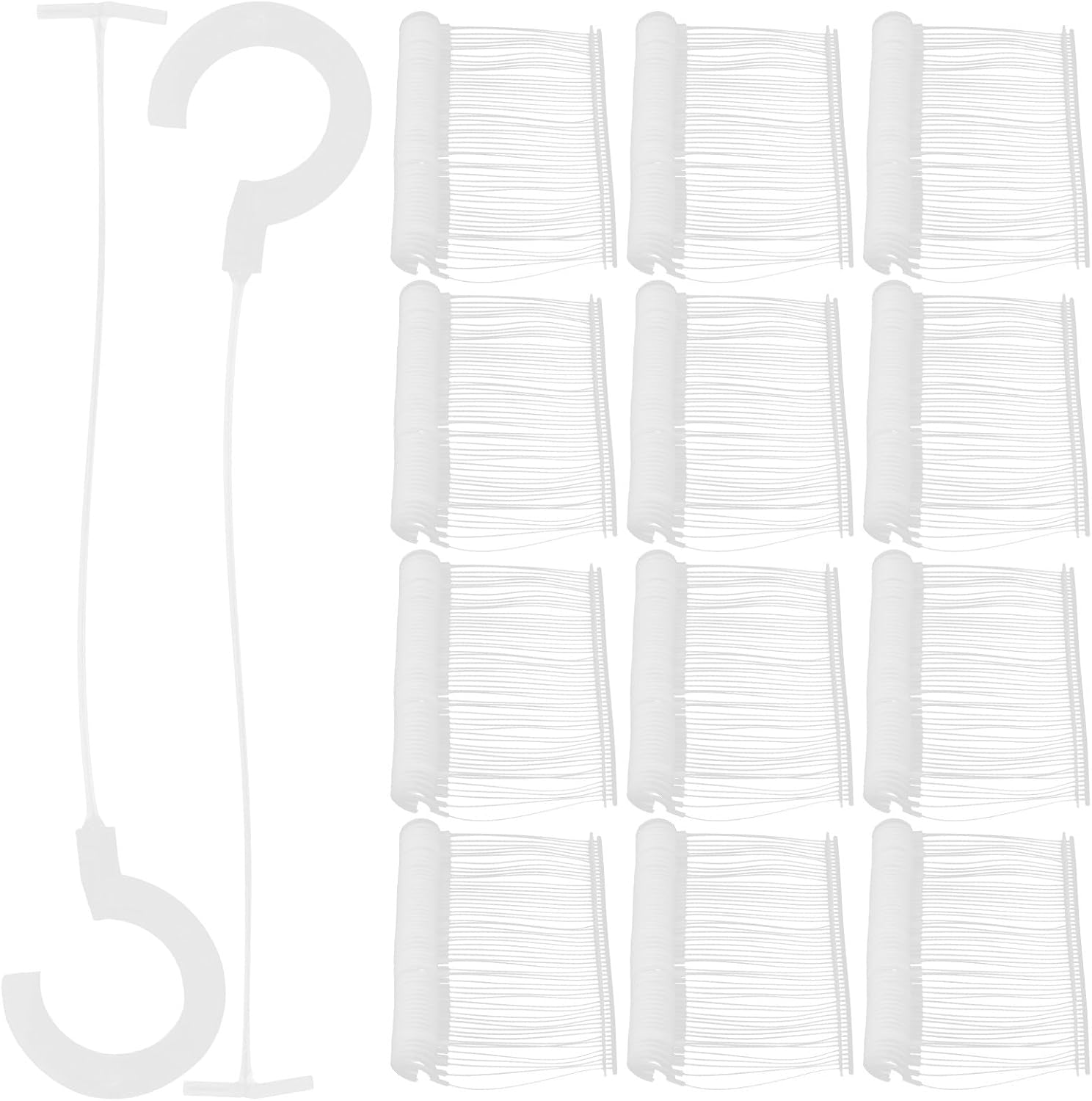 Attaches à crochet en plastique transparent de 50 mm pour étiquettes, lot de 5000
