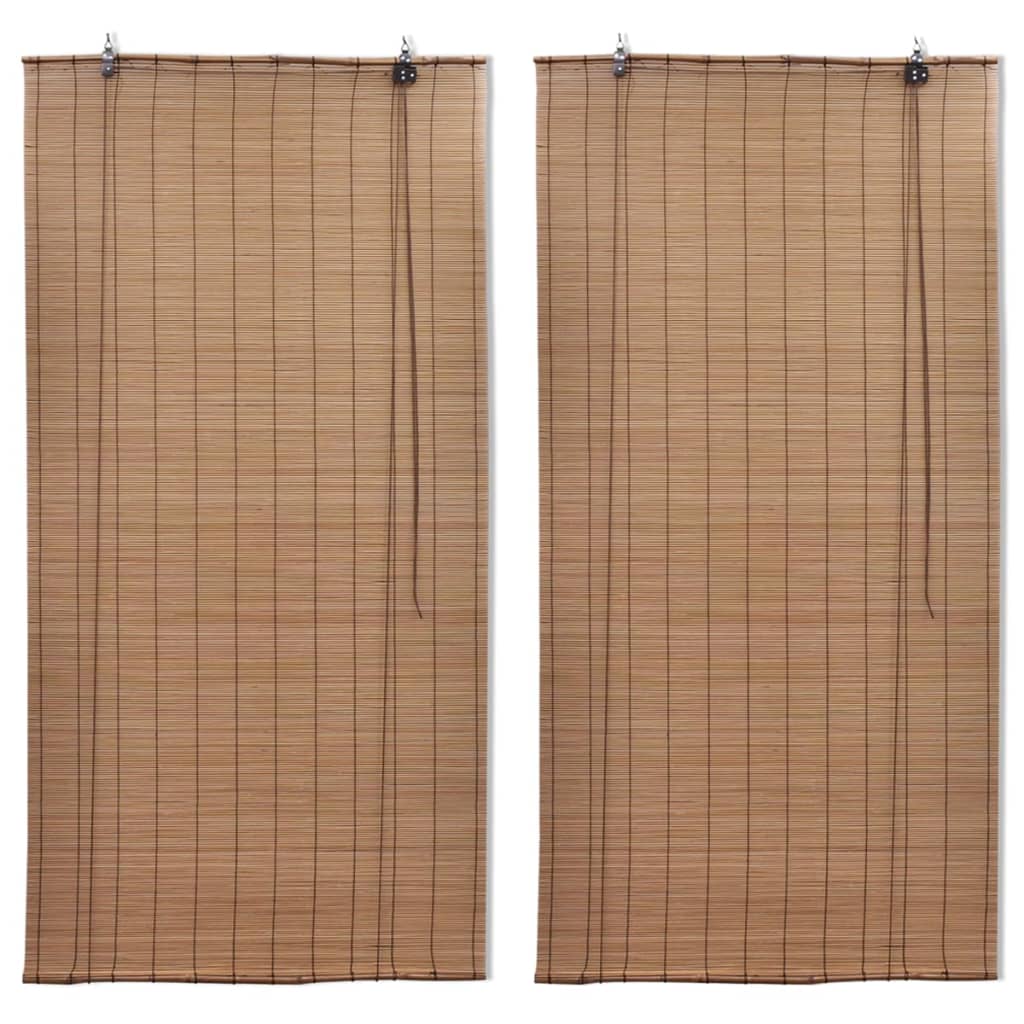 Vidaxl Braun Bambusrollos 2 Stk. 150X220 Cm