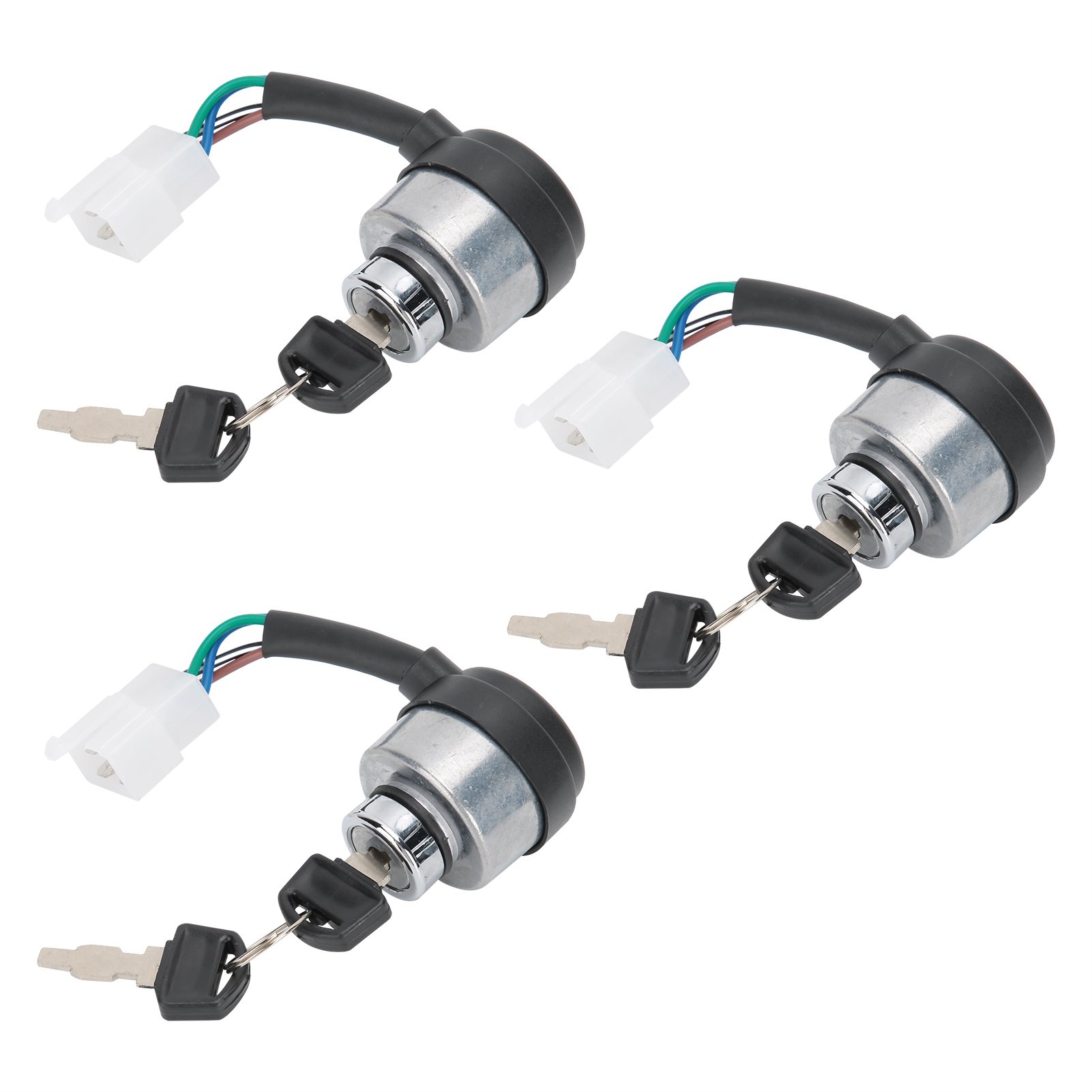 Interrupteur d'allumage à 4 fils pour groupe électrogène, serrure de porte électrique, plastique résistant, lot de 3