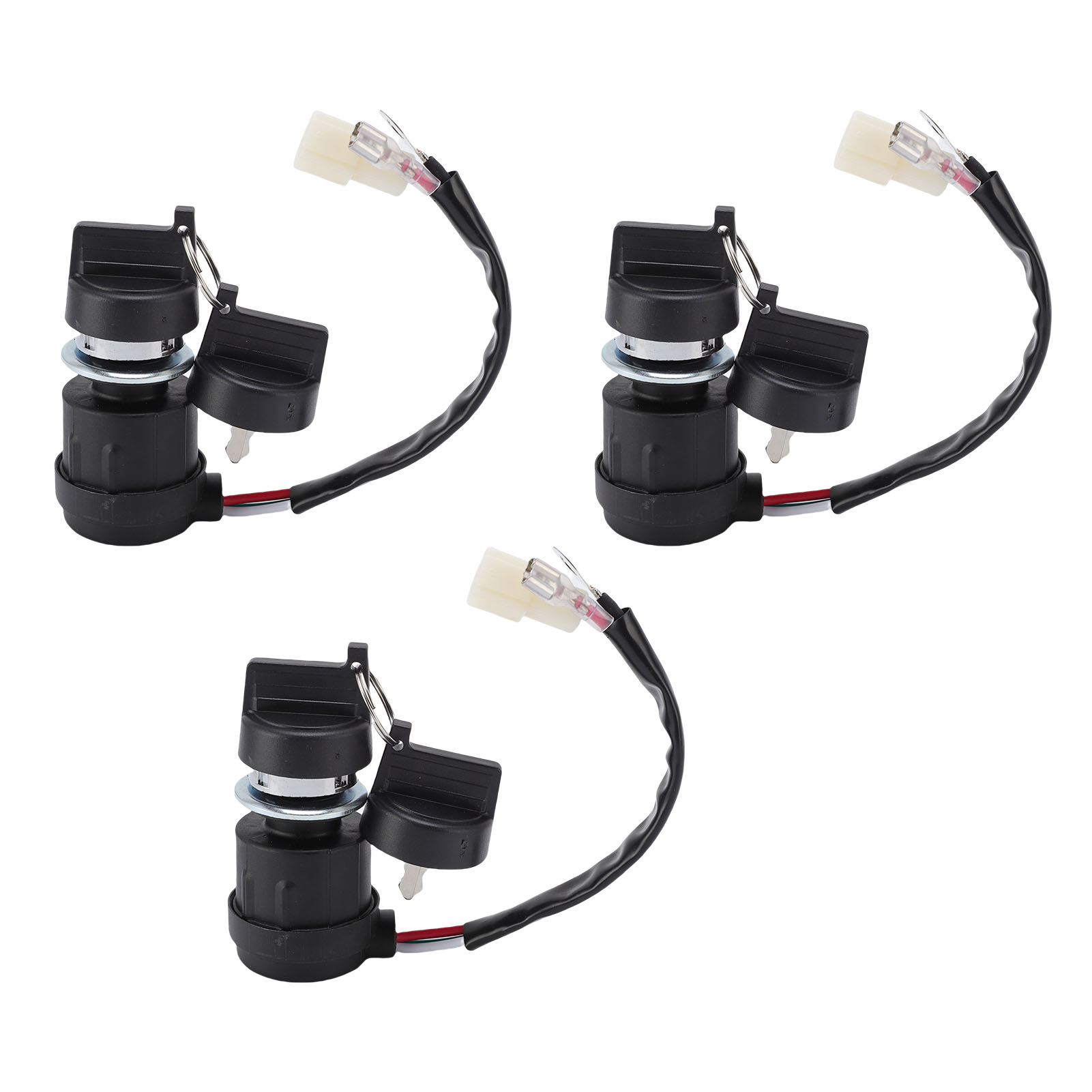 Interrupteur d'allumage pour générateur gaz 186F 170F, 3 fils, ABS noir, lot de 3