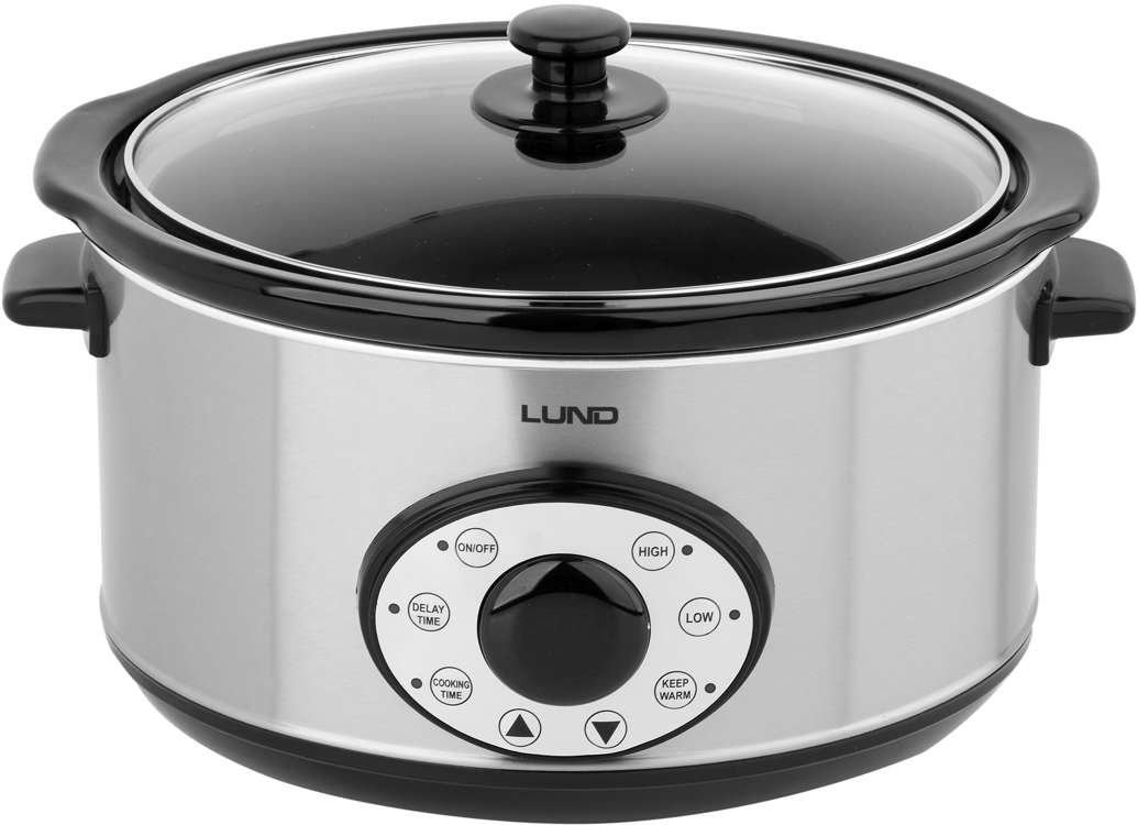 Lund Schwarz Slow Cooker 280 W 4,5 L Mit Timer