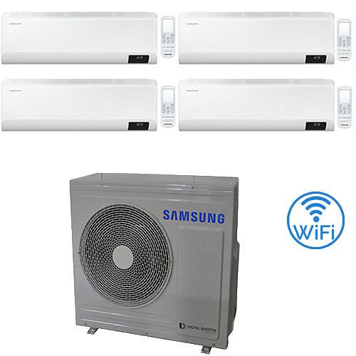 Climatizzatore Condizionatore Samsung Cebu R32 Wifi Quadri Split Inverter 9000 + 9000 + 9000 + 12000 Btu Con U.e. Aj080txj4kg/eu Novitá Classe A++/a+