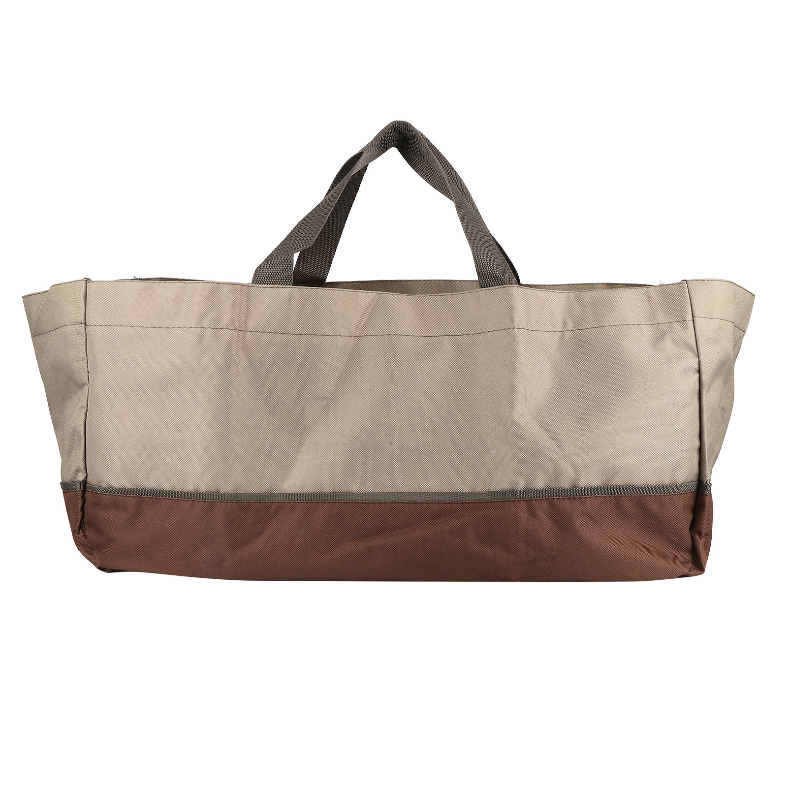 Sac à bûches en tissu Oxford 600D, 30 x 28 x 61 cm, gris et marron