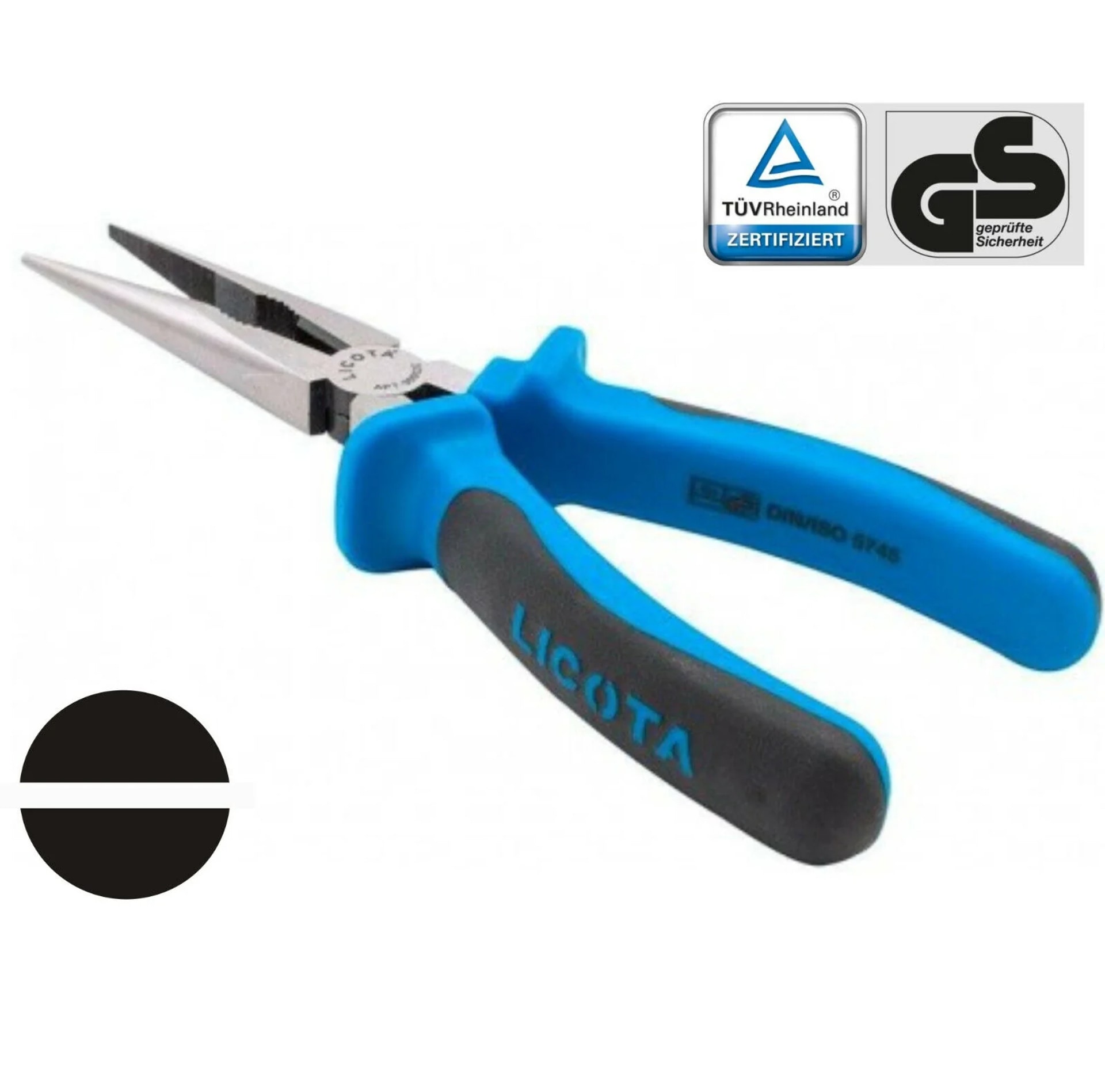 Boni-Shop® Spitzzange, Flachrundzange, 140mm, Din Iso 5745, Gs Geprüft