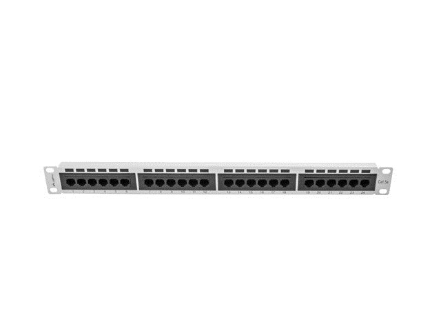 Patchpanel 24 PORT 1U Kat.5e grau PPU5-1024-S - Bild 4