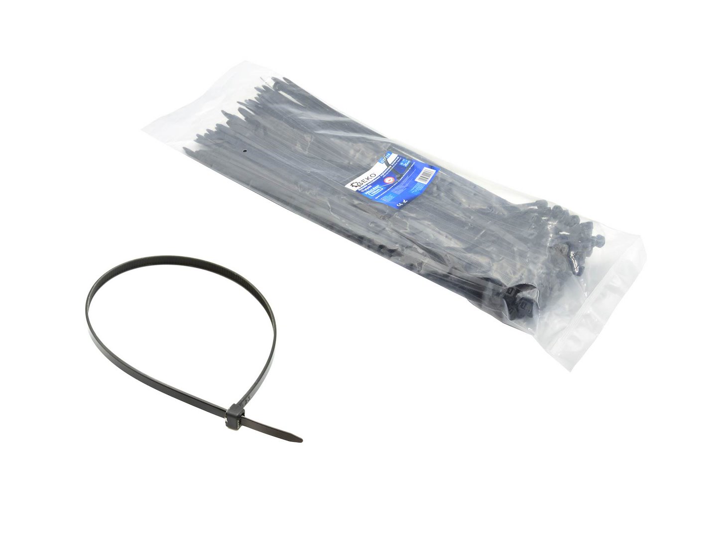 Import Schwarze Nylon-kabelbinder 400x7, 6mm Uv 50 Stück (50)